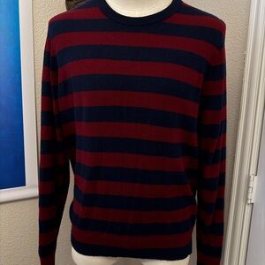 Jack Spade Men's Crewneck Sweater - Red and Black Stripes